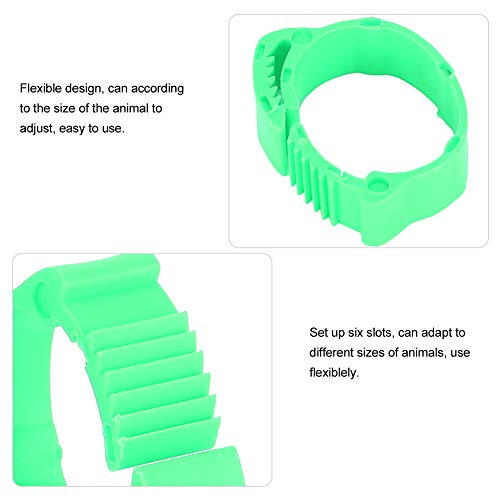 Pssopp Bird Leg Rings, Bright Plastic Adjustable Numbered Poultry for Chicken Ducks Identification Rose Red Orange Green 100Pcs