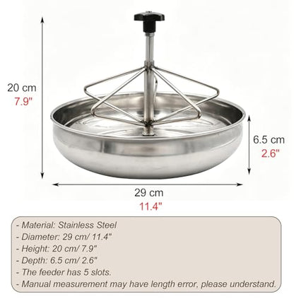 Small Feed Trough for Duck/Chicken/Rabbit/Piglet/Goose, Round Water Trough with Separated Fence, Anti-Waste Homestead Pig Feeder(29 cm/11.4") - size: 29 cm/11.4"