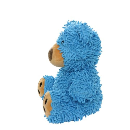MIGHTY® 2 Pack Microfiber Medium Bear Dog Toys | Ultra Durable Plush Toy with Multiple Layers & Reinforced Seams , Washable and Floats , Mighty® Construction - color: 2PK Blue Bear