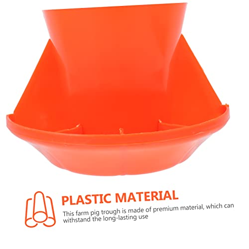 UPKOCH Automatic Pig Feeder Safe Plastic Farm Trough Easy Clean Unique Compartment Feeder