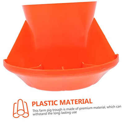 UPKOCH Automatic Pig Feeder Safe Plastic Farm Trough Easy Clean Unique Compartment Feeder