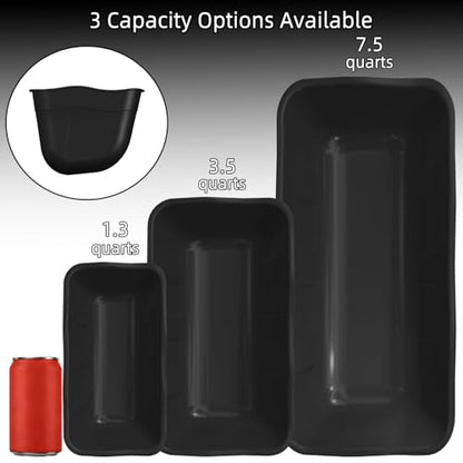 Chicken Feeder Waterer,Hanging Goat Feeders,Feed Trough 3.5 Quart 3 Pack,Hanging Fence Feed Trough for Poultry Livestock,Black - color: Black, size: 3.5 Quart (3 Pack)