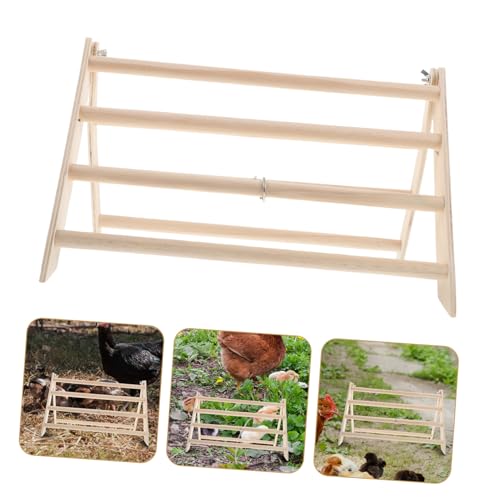 DECHOUS Wood Chicken Perch Stand Natural Wood Roosting Bar for Chicks Poultry Coop Accessories Climbing Ramp for Chick Enrichment