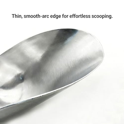 Extra Big Size Aluminum Alloy Utility Scoop, 50~70-Ounce Metal Scoop Livestock Feed Scoop for Any Household Disposing Replacing Litter/Animal Pet Farm Pig Horse Feed Food Shovel(Aluminum Alloy)