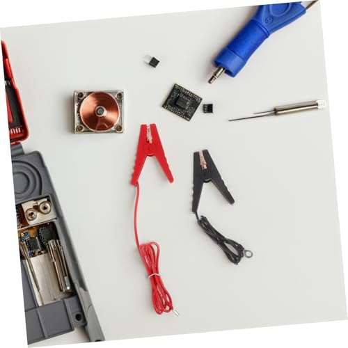 2pcs Electric Fence Accessory Farm Fence Jump Cable Jump Connector Leads Red Black Easy to Install