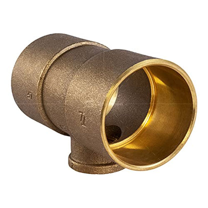 Everflow Supplies CCFT2234-NL C X C X F No Lead Cast Brass Tee Fitting with Solder Cups and Female Threaded Branch, 2" x 2" x 3/4" - size: 2" x 2" x 3/4"