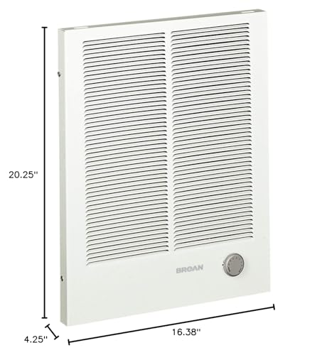 Broan-NuTone, White 198 High Capacity Wall Heater, Painted Grille, 4000/2000 Watt 240 VAC, 2000/4000 - style: 4000/2000 Watt
