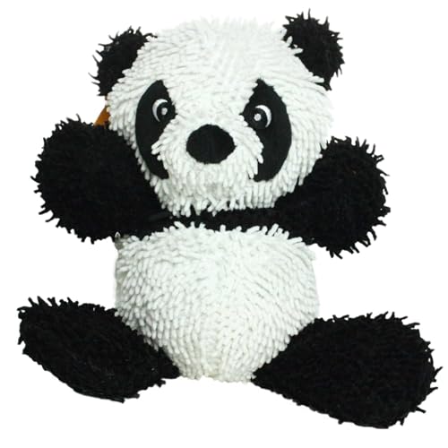 MIGHTY® 2 Pack Microfiber Large Panda Ultra Durable Plush Dog Toy | Multiple Layers & Reinforced Seams , Washable and Floats , Mighty® Construction - color: 2PK Black White Panda