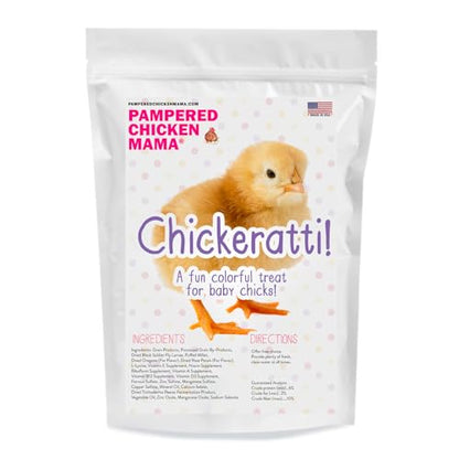 Chickeratti Baby Chick Feed Treat for Brooders & Feeders (4 POUNDS) | Supplies with Food, Chicken Treats with Grubs
