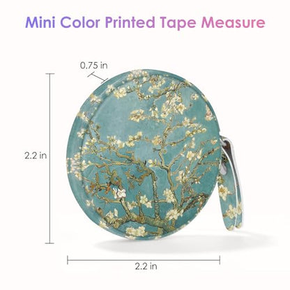 Sewing Tape Measure，Colour Printed Small Retractable Soft Measuring Tape for Tailor Cloth Fabric Body Measurements. - color: Green Tree