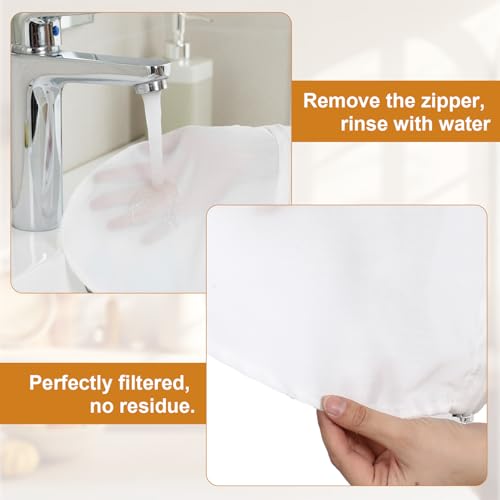 2 PCS Nut Milk Bag Reusable, 12inch x 12inch Fine Mesh Cheese Cloth Bags with Stainless Steel Handle Juice Strainer for Straining