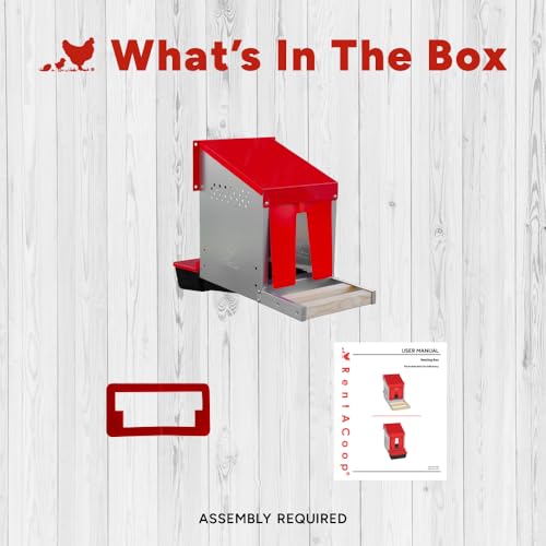 RentACoop Roll-Out Reversible Nesting Box Efficiency (One Compartment) for Chickens, Ducks, Poultry