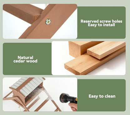 Chicken Roosting Bar, Nesting Box with Waterproof Roof+Perches+Swing | 3 In 1 Design for Hens, Indoor & Outdoor Roosting Bar, Ideal for 5-8 chickens - size: 58.0"L x 27.0"W x 35.0"H