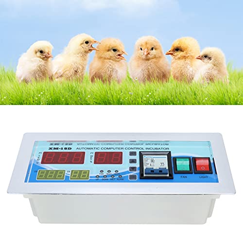 AUNMAS 180-240V XM18D Egg Incubator Temperature Controller, Full-Automatic Temperature Humidity Controller Machine System with LCD Display for Chicken Birds Ducks Geese Pigeons