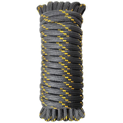 Diamond Braided Polypropylene Rope Nylon Rope Mix Thick Heavy Duty Ropes 3/8'' 100ft High Strength Perfect for Clothesrope Camping Hiking and Other Outdoor Activities Black - size: 3/8'' 100ft Black