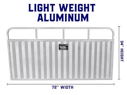 6' Foot Aluminum Livestock Sorting Panel, (72" X 34") Lightweight and Durable Livestock Panels to Guide Pigs, Cattle, Goats, Sheep. Versatile Livestock Handling Equipment | Lightweight | Lightweight