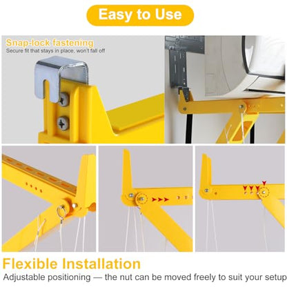 Wells Mini Split Wall Mounting Bracket, Heavy-Duty Support Bracket for Ductless Air Conditioner, Secure & Stable Indoor AC Mount, Easy One-Person Installation, Compatible with Most Mini Split Systems