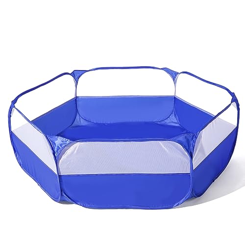 Foldable Ball Pit for Toddlers, Large Pop Up Ball Pits Kids Play Tent Crawl Playpen Ball Pool Playhouse Playpen with Storage Bag, for Boys Girls Dogs Cats Ferrets Indoor Outdoor, Blue - color: Blue
