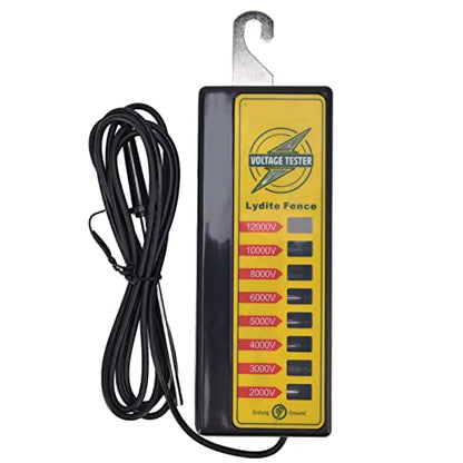 FLEXMAN Electric Fence Voltage Tester, Portable 8 Indicate Lights Fence Fault Finder, 2000V to 12000V Measuring Range Voltage Meter for Farms, Home Gardens