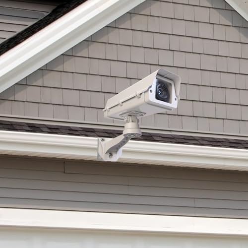 QWORK Gutter Mount Bracket for Solar Security Cameras, Universal 304 Stainless Steel Camera Mounting Brackets, 1 Pack