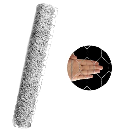 WFLNHB Hexagonal Chicken Wire Poultry Netting Galvanized Mesh Garden Fence Barrier Fence Mesh Roll 2Feet x 150Feet - size: 2FTx150FT