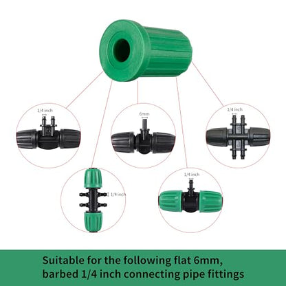 1/4 Barb Connector Plug Cap, Rubber Plug Fitting for 1/4 Hose Irrigation System(40PCS/Pack) - size: 1/4 inch Barb Plug Cap