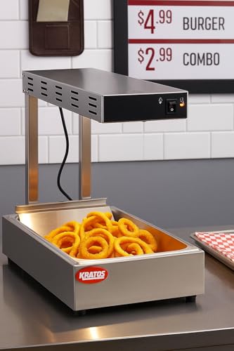 Kratos Commercial French Fry Warmer/Dump Station, Stainless Steel Electric Freestanding Countertop Food Warmer 120V, 1000W (31M-011) - size: Fry Dump Station-Stainless Steel