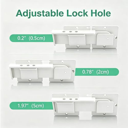 7.5" Flip Gate Latch Lock with Padlock Hole,Matte White 4 mm Aluminum Anti-Rust Alloy Door Latch for Outdoor Wooden Fence, Sliding Open Door,Wooden Fence, Barn Door with Screws (White, 7.5“)