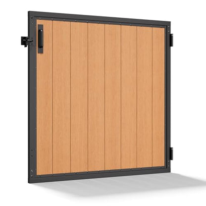 4x4FT (46.78" W X 47.2" H) 201 Stainless Steel Anti Sag Wooden Fence Gate Kit Heavy Duty Garden Gate Frame Hardware Kit Reinforcement (Left/Right Free-Installation) - size: W4xH4 FT
