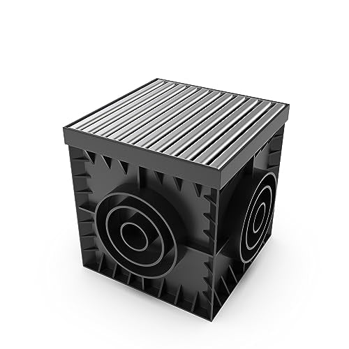 Vodaland - 12x12 Catch Basin Stainless Steel ADA/Heel Proof Grating Package with Debris Basket Included!