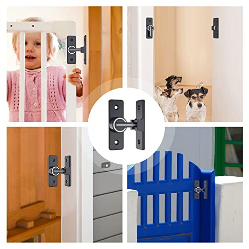 Barn Door Lock Hardware, Heavy Duty 90 Degree Flip Latch Privacy Lock, Zinc Alloy Sliding Barn Door Latch for Bathroom, Bedroom, Closet, Garage, Shed and Gate (Luminous-2PCS) - color: Luminous-2PCS