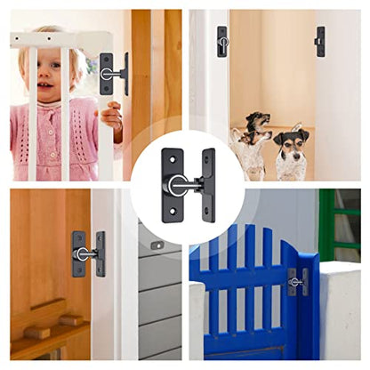 Barn Door Lock Hardware, Heavy Duty 90 Degree Flip Latch Privacy Lock, Zinc Alloy Sliding Barn Door Latch for Bathroom, Bedroom, Closet, Garage, Shed and Gate (Luminous-2PCS) - color: Luminous-2PCS