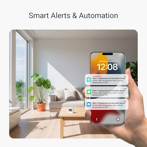 YoLink Smart Temp & Humidity Sensor, LoRa Long Range, 2 Year Battery, Indoor Monitoring for Wine Cellar, Bedroom, Nursery, Greenhouse, RV, with App, Email & SMS Alerts, Alexa IFTTT, 2 Pack + Hub - style: 2-Pack with Hub