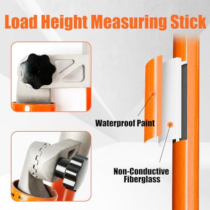 Load Height Measuring Stick,15 FT Sturdy Fiberglass Truck Height Stick with Adjustable Pole, Truck Height Measuring Stick with Carrying Bag, Height Stick for Trucks, Car Haulers