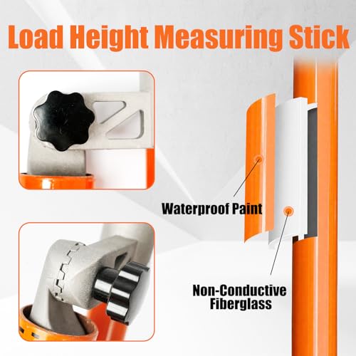 Load Height Measuring Stick,20FT Sturdy Fiberglass Truck Height Stick with Adjustable Pole, Truck Height Measuring Stick with Carrying Bag, Height Stick for Trucks, Car Haulers