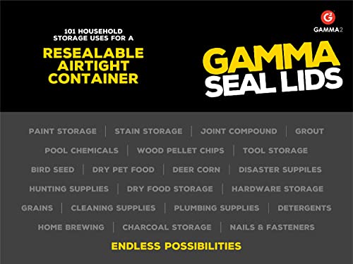 GAMMA2 Gamma Seal Lid - Pet Food Storage Container Lids - Fits 3.5, 5, 6, & 7 Gallon Buckets, Green, Made in USA - color: Green, size: Fits 3.5, 5, 6, & 7 Gallon Buckets