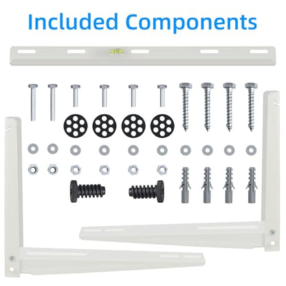 Qualward Mini Split Wall Mounting Bracket for Universal Ductless Air Conditioners, Heavy Duty Support Bracket for AC, Heat Pumps Compressors 9000-36000 BTU - size: 9000-36000 Btu