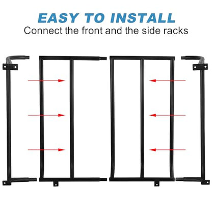 Hay Feeder Goat, 32.68 x 21.26 x 12.2 Multiple Sided Goat Hay Rack Suitable for Farms, Stables, Heavy Duty Galvanized Metal Wall Hay Rack for Sheep Horses, etc - size: 32.68 INCH