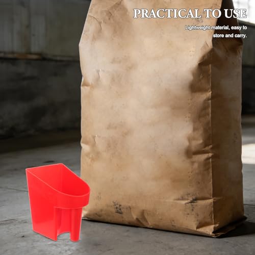 2pcs Farm Feed Scoop - Plastic Barn Shovel with Ergonomic Handle - Large Capacity Grain Scoop for Livestock, Horse, Animal Feeding