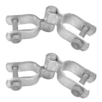 Galvanized Steel Heavy Duty Chain Link Fence Hinge Kit - 2 PCS Female & Male Hinges, Bolts & Nuts Included