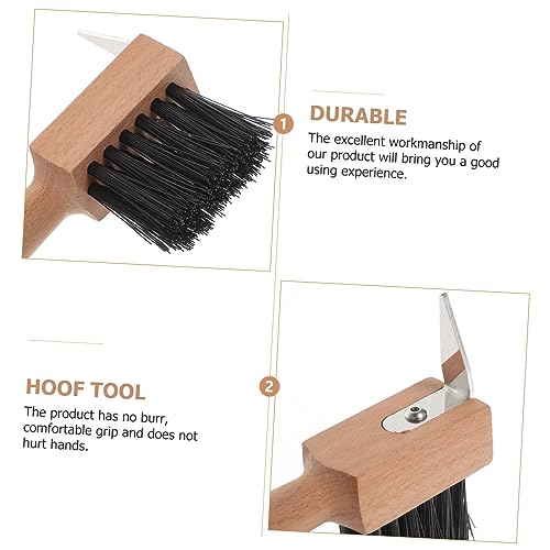 Cattle Horse Hoof Brush Hoof Trimmer Tool for Grooming Ergonomic Handle Smooth Edges Donkeys and Livestock Care