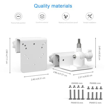 Gutter Mount for SEHMUA RBX-S40/S44/S45/SD22 Solar Outdoor Camera Bracket Compatible with SEHMUA Solar Security Cameras Wireless Outdoor Kit（White）