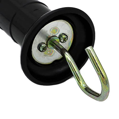 Plastic Electric Fence Gate Handle with Polytape Splicer,Spring Gate Handle with Poly Tape Buckle. (2)
