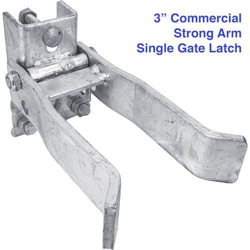 Commercial Single GATE Strong Arm Latch for 2-7/8" Fence Post - and 1-5/8" Thru 2" Chain Link or Round Pipe Gate Frames CASE Qty 2 - size: 3" Single Gate - Case