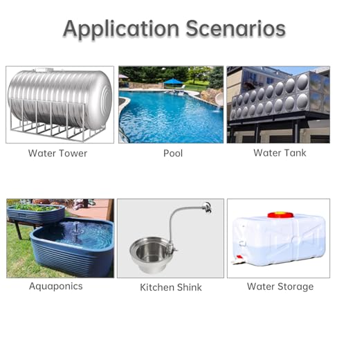 1/2 inch Float Valve, PNXKTXO Water Level Control Float Valve 1/2" to 3/4'' and 1/2'' to 1'' 304 Stainless Steel Fully Automatic Water Level Control Shut Off Valves Hose Connector - style: Style 3