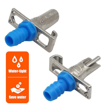 50PCS Automatic Water Rabbit Nipple Drinker Feeders for Rabbit Guinea Pig Ferret Rat Mouse Poultry Watering System (Blue)