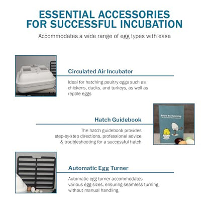 HovaBator 2370 Starter Incubator Kit, Circulated Air Incubator, Egg Turner - size: No Additional Tray, style: No Auto Humidity System