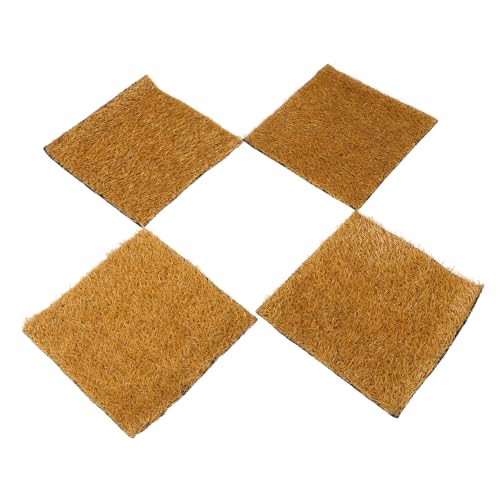 BESPORTBLE 4pcs Washable Artificial Grass Nesting Pads Reusable Bedding Liners for Hens Nest Box Mats for Egg Laying Sturdy Nesting Turf for Chicken