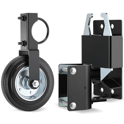 Farm 2 Way Gate Latch and 6" Farm Gate Wheel Heavy Duty Lockable Livestock Cattle Hardware Anti-sag for Ranch Horse Corral, Screws and Instructions Included
