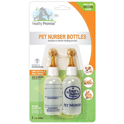 Four Paws Pet Nursing Feeding Bottle for Kittens & Puppies, 2 oz. - color: Clear, size: 1 Count (Pack of 1)